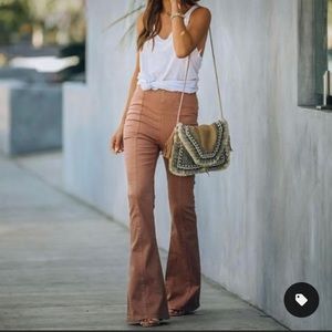 Vici - Camel/Brown Flare Pants, Size M (NWOT)